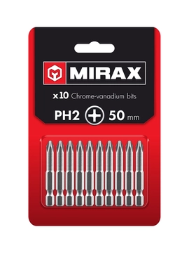 MIRAX PH2, 50 мм, 10 шт, биты (26271-2-50-10) zb  26271-2-50-10