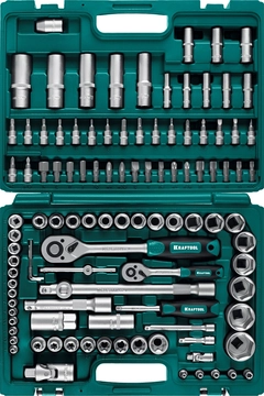 KRAFTOOL X-Drive 108, 108 предм., (1/2″+3/8″+1/4″), универсальный набор инструмента (27888-H108) zb  27888-h108_z03