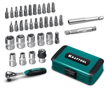 KRAFTOOL X-Drive 35, 35 предм., универсальный набор инструмента 1/4″ (27974) zb  27974