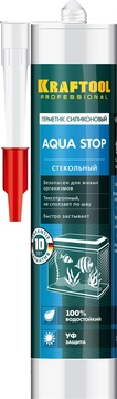 KRAFTOOL KRAFTSeal GX107 ″AQUA STOP″, 300 мл, черный, стекольный силиконовый герметик (41256-4) zb  41256-4_g