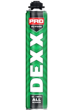 DEXX PRO, 750 мл, пистолетная, всесезонная, выход до 30 л, монтажная пена (41126) zb  41126_m