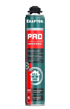 KRAFTOOL PRO, 750 мл, пистолетная, всесезонная, SVS, не залипающий клапан, выход до 45 л, монтажная пена (41182) zb  41182_z01_m