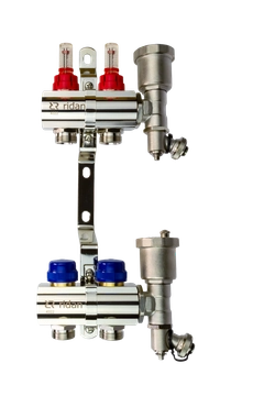 Ридан 088U0722R — Комплект коллекторов FHF-2RF set с расходомерами, кронштейнами и торцевыми секциями с автоматическими воздухоотводчиками, 2 контура 088u0722r