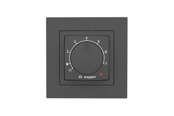21RT0102R — Ридан Twist (Твист) терморегулятор черный IP 21, размеры 84 x 84 x 53 мм, диапазон регулирования температуры 5...42 °С 21rt0102r