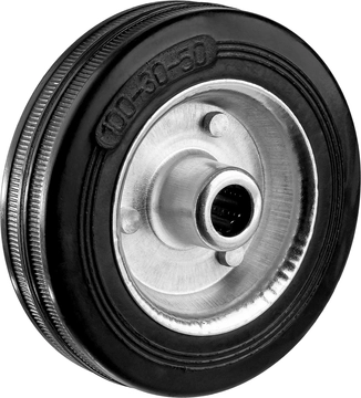 ЗУБР  d 100 мм, г/п 70 кг, игольчатый подшипник, резина/металл, колесо, Профессионал (30936-100) 30936-100