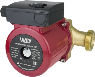 Циркуляционный насос Wellmix WRS 25/80 B (180 мм, корпус - латунь) WL 17109979
