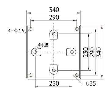 Присоединительная база (тип БАЗА Б) для насосов TG100-40/2T_TG100-52/2T WL 12019935