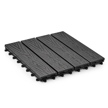 Садовая плитка EasyDecking 300х300х21 Черное дерево (в 1 уп. - 11 шт., 1 м2) LT 33841