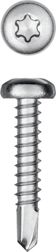 KRAFTOOL  DS-P, 25 х 3.9 мм, А2, сверло, полукруглая головка, ТХ15, 500 шт, саморез нержавеющий (300931-39-025) 300931-39-025