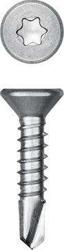 KRAFTOOL  DS-C, 16 х 3.9 мм, А2, сверло, потайная головка, ТХ15, 1000 шт, саморез нержавеющий (300932-39-016) 300932-39-016