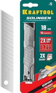 KRAFTOOL  18 мм, 5 шт, сегментированные лезвия (09606-18-S5) 09606-18-S5_z02