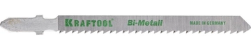 KRAFTOOL  T101BF, EU-хвост., по дереву Bi-Met, шаг 2.5 мм, 75 мм, 2 шт, полотна для лобзика (159507-2.5) 159507-2,5