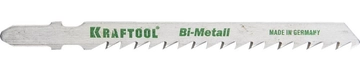 KRAFTOOL  T144DF, EU-хвост., по дереву Bi-Met, шаг 4 мм, 75 мм, 2 шт, полотна для лобзика (159520-4) 159520-4