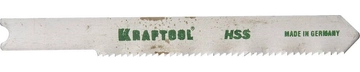KRAFTOOL  T218A, EU-хвост., по металлу HSS, фигурныйрез,шаг 1.2 мм,  50 мм, 2 шт, полотна для лобзика (159553-1.2) 159553-1,2