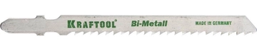 KRAFTOOL  T127DF, EU-хвост., по мягкому металлу Bi-Met, шаг 3 мм, 75 мм, 2 шт, полотна для лобзика (159556-3) 159556-3