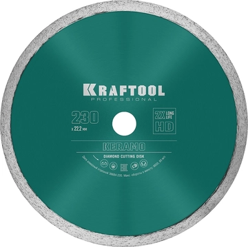 KRAFTOOL  Keramo, 230 мм, (22.2 мм, 10 х 2.8 мм), сегментированный алмазный диск (36684-230) 36684-230