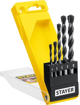 STAYER  Hercules, 5 шт: d 4-5-6-8-10 мм, набор сверл по бетону, Professional (2915-H5) 2915-H5_z01