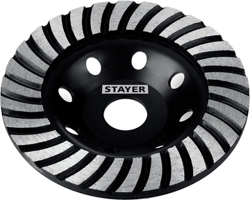 STAYER  Турбо, d 125 мм, сегментированная алмазная шлифовальная чашка (33380-125) 33380-125_z02