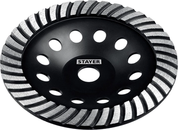 STAYER  Турбо, d 180 мм, сегментированная алмазная шлифовальная чашка (33380-180) 33380-180_z02