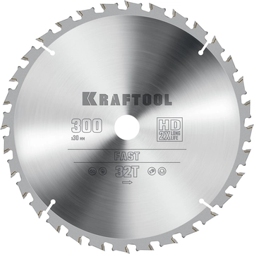 KRAFTOOL  Fast, 300 х 30 мм, 32Т, пильный диск по дереву (36950-300-30) 36950-300-30