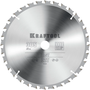 KRAFTOOL  Fast, 305 х 30 мм, 32Т, пильный диск по дереву (36950-305-30) 36950-305-30