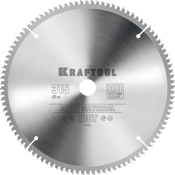 KRAFTOOL  Multi Material, 315 х 30 мм, 96Т, пильный диск по алюминию (36953-315-30) 36953-315-30