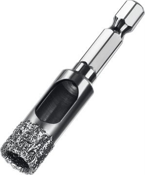 ЗУБР  АВК, d 12 мм, (HEX 1/4″, 15 мм кромка), вакуумное алмазное трубчатое сверло, Профессионал (29865-12) 29865-12
