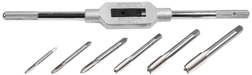 ЗУБР  8 предм., сталь 9ХС, набор метчиков на карточке (28126-H7) 28126-H7