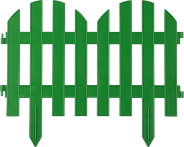GRINDA  Палисадник, 28 х 300 см, зеленый, 7 секций, декоративный забор (422205-G) 422205-G