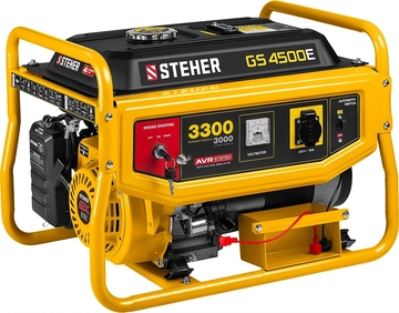 STEHER  3300 Вт, бензиновый генератор с электростартером (GS-4500E) GS-4500Е
