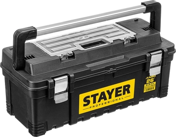 STAYER  JUMBO-26, 650 x 280 x 270 мм, (26″), пластиковый ящик для инструментов, Professional (38003-26) 38003-26_z01