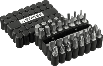 STAYER  33 шт, набор бит с магнитным адаптером (26085-H33) 26085-H33