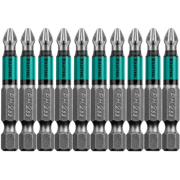 KRAFTOOL  Optimum, PH2, 50 мм, 10 шт, биты (26122-2-50-10) 26122-2-50-10