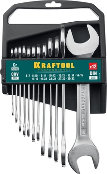 KRAFTOOL  12 шт, 6 - 32 мм, набор рожковых гаечных ключей (27033-H12C) 27033-H12C_z01