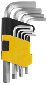 STAYER  9 шт, набор коротких имбусовых ключей (2740-H9) 2740-H9