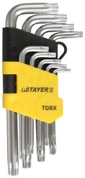STAYER  9 шт, набор коротких имбусовых ключей (2743-H9) 2743-H9