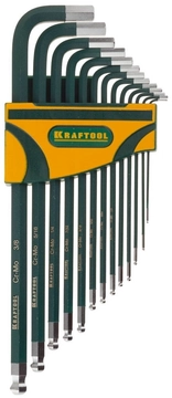 KRAFTOOL  13 шт, набор длинных имбусовых ключей (27444-H13) 27444-H13