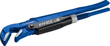 ЗУБР  КТР-45, №0, 1/2″, 330 мм, трубный ключ с изогнутыми губками, Профессионал (27337-0) 27337-0_z02