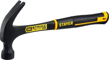 STAYER  Strike, 560 г, цельнометаллический столярный молоток-гвоздодёр, Professional (2025-560) 2025-560
