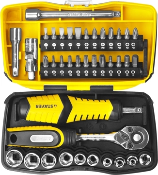 STAYER  Pro Tech 39, 39 предм., универсальный набор инструмента (25135-H39) 25135-H39