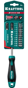KRAFTOOL  X-Drive-14, 14 предм., отвертка-битодержатель (25814) 25814