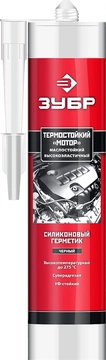 ЗУБР  Мотор,  280 мл, +250°C, черный, термостойкий силиконовый герметик, Профессионал (41245-4) 41245-4