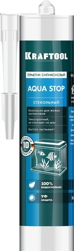 KRAFTOOL  KRAFTSeal GX107 ″AQUA STOP″, 300 мл, черный, стекольный силиконовый герметик (41256-4) 41256-4