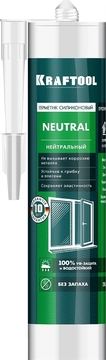 KRAFTOOL  Neutral, 300 мл, прозрачный, нейтральный силиконовый герметик (41257-2) 41257-2