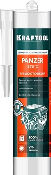 KRAFTOOL  PANZER, 300 мл, черный, термостойкий силиконовый герметик (41259-4) 41259-4