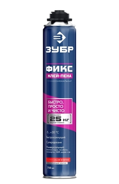 ЗУБР  PRO FIX, 750 мл, пистолетный, универсальный клей-пена, Профессионал (41150) 41150