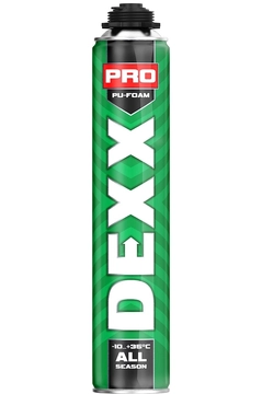 DEXX  PRO, 750 мл, пистолетная, всесезонная, выход до 30 л, монтажная пена (41126) 41126