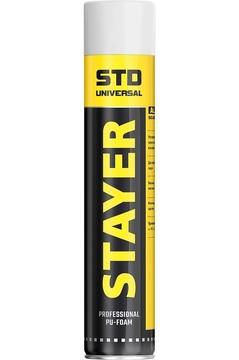 STAYER  STD, 750 мл, адаптерная, выход до 35 л, монтажная пена, Professional (41133) 41133