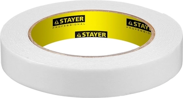 STAYER  19 мм, 5 м, белая, на вспененной основе, двухсторонняя клейкая лента, Professional (12231-19-05) 12231-19-05