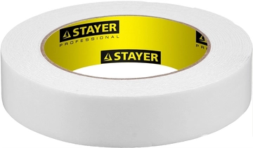 STAYER  25 мм, 5 м, белая, на вспененной основе, двухсторонняя клейкая лента, Professional (12231-25-05) 12231-25-05